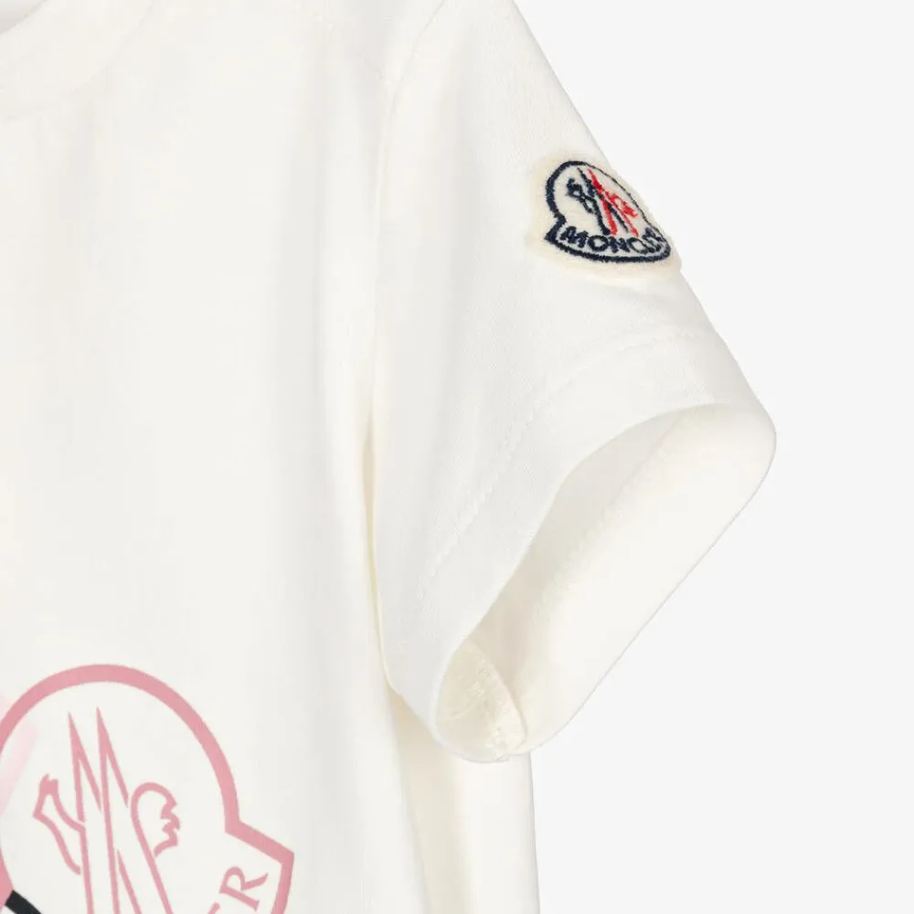 Moncler Enfant Tops*Ivory Cotton T-Shirt
