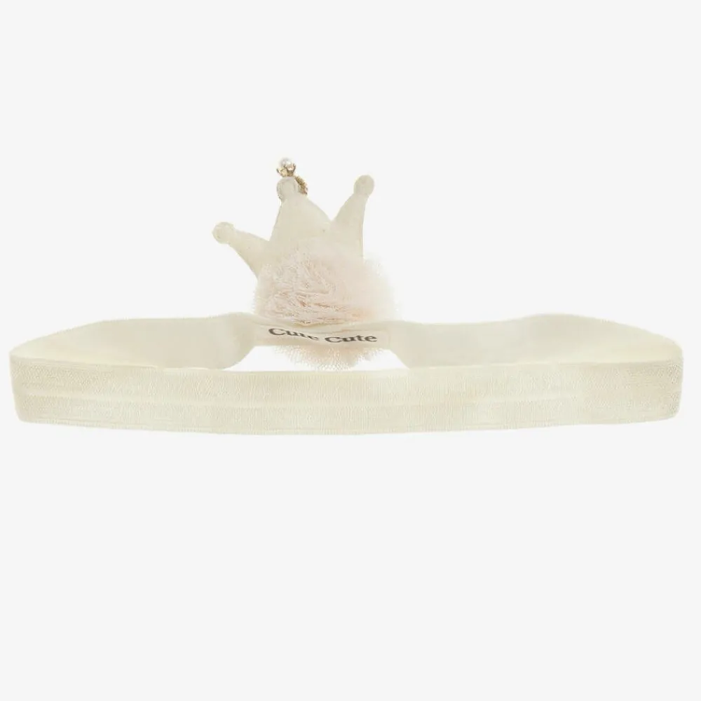 Cute Cute Hair Accessories*Ivory Crown Headband (4cm)