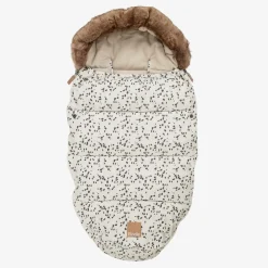 Elodie Footmuffs*Ivory Dalmatian Print Footmuff (90cm)
