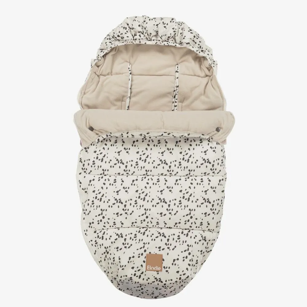 Elodie Footmuffs*Ivory Dalmatian Print Footmuff (90cm)