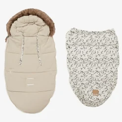 Elodie Footmuffs*Ivory Dalmatian Print Footmuff (90cm)