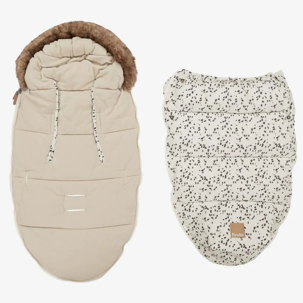 Elodie Footmuffs*Ivory Dalmatian Print Footmuff (90cm)
