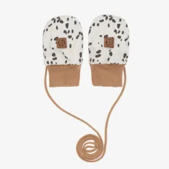 Elodie Gloves & Mittens|Gloves & Mittens*Ivory Dalmation Print Baby Mittens