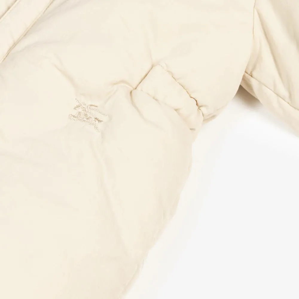 Burberry Snowwear*Ivory Down Padded Baby EKD Snowsuit Soap