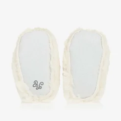 Tartine et Chocolat Booties|Booties*Ivory Faux Fur Baby Booties