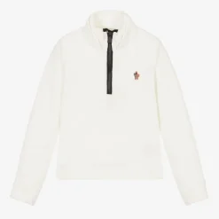 Moncler Enfant Snowwear|Snowwear*Ivory Fleece Zip-Up Top