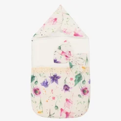 Beau KiD Nests*Ivory Floral Baby Nest (72cm)