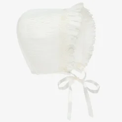 Sarah Louise Hats|Hats*Ivory Hand-Smocked Bonnet