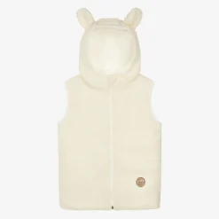 Jamiks Coats & Jackets*Ivory Hooded Bouclé Fleece Gilet