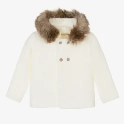 Mebi Coats & Jackets|Coats & Jackets*Ivory Hooded Knit Jacket