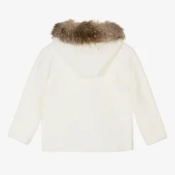 Mebi Coats & Jackets|Coats & Jackets*Ivory Hooded Knit Jacket