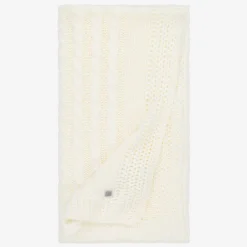 Minutus Blankets & Shawls*Ivory Knitted Baby Blanket (98cm)