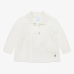 Artesanía Granlei Tops*Ivory Knitted Baby Cardigan