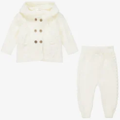 Beau KiD Outfit Sets*Ivory Knitted Baby Trouser Set