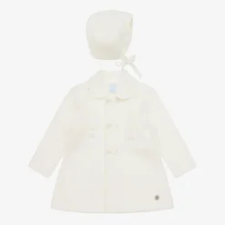 Artesanía Granlei Coats & Jackets*Ivory Knitted Coat & Hat Set