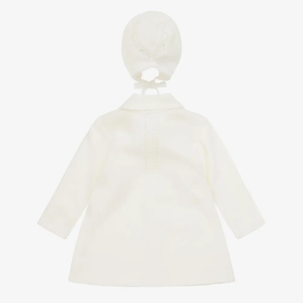Artesanía Granlei Coats & Jackets*Ivory Knitted Coat & Hat Set