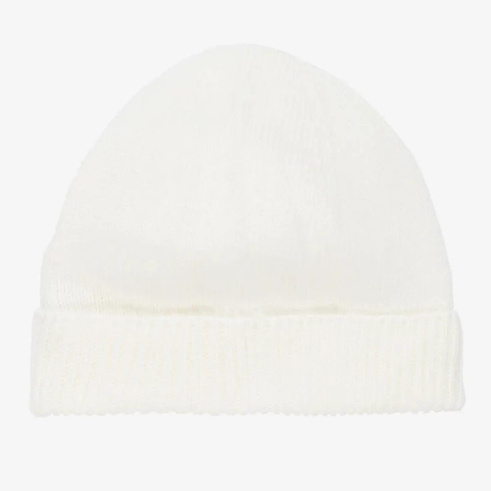 Minutus Hats|Hats*Ivory Knitted Cotton Baby Hat