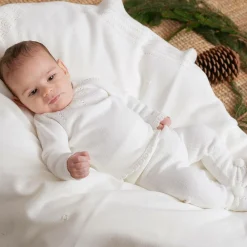 Artesanía Granlei Gifts*Ivory Knitted Shawl (116cm)