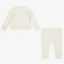 Beatrice amp; George Outfit Sets*Ivory Knitted Wool & Cotton Trouser Set