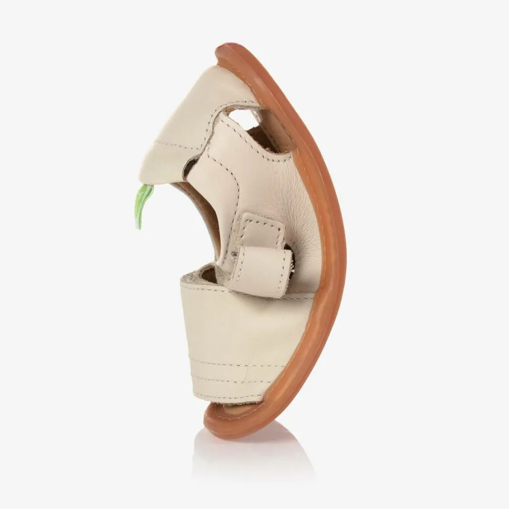 Tip Toey Joey First Walkers|First Walkers*Ivory Leather Baby Sandals