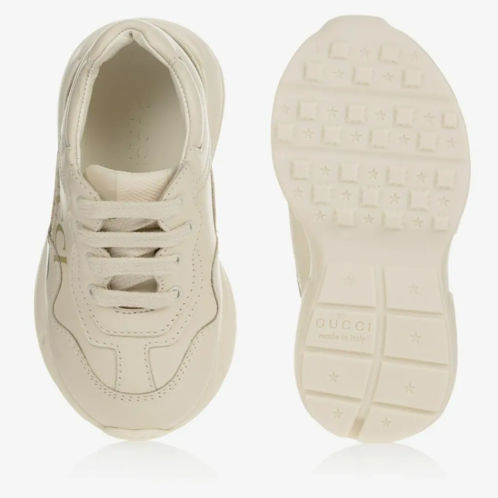 Gucci Trainers|Trainers*Ivory Leather Rhyton Trainers