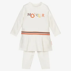 Moncler Enfant Outfit Sets*Ivory Logo Leggings Set