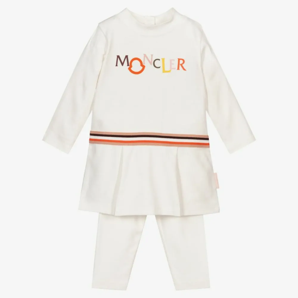 Moncler Enfant Outfit Sets*Ivory Logo Leggings Set