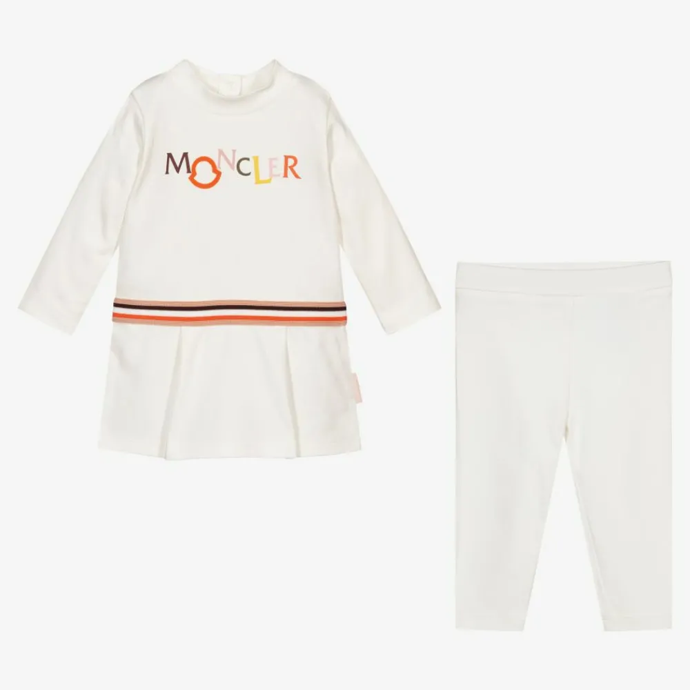 Moncler Enfant Outfit Sets*Ivory Logo Leggings Set