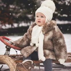 Sätila of Sweden Hats|Hats*Ivory Malva Knitted Giant Pom-Pom Beanie