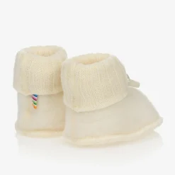Joha Booties|Booties*Ivory Merino Wool Booties