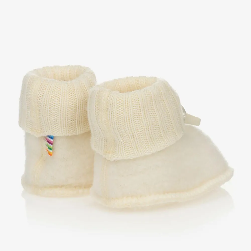 Joha Booties|Booties*Ivory Merino Wool Booties