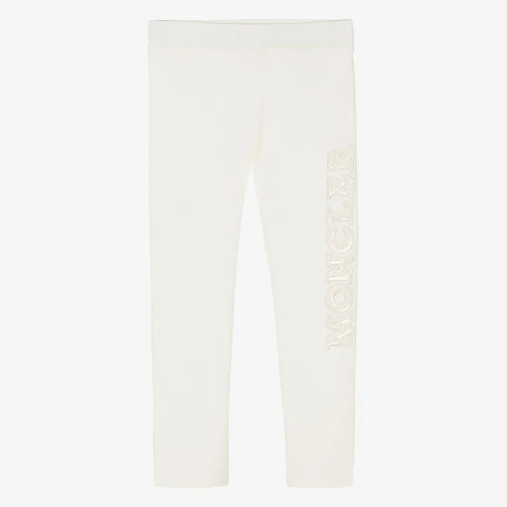 Moncler Enfant Leggings*Ivory Milano Jersey Leggings
