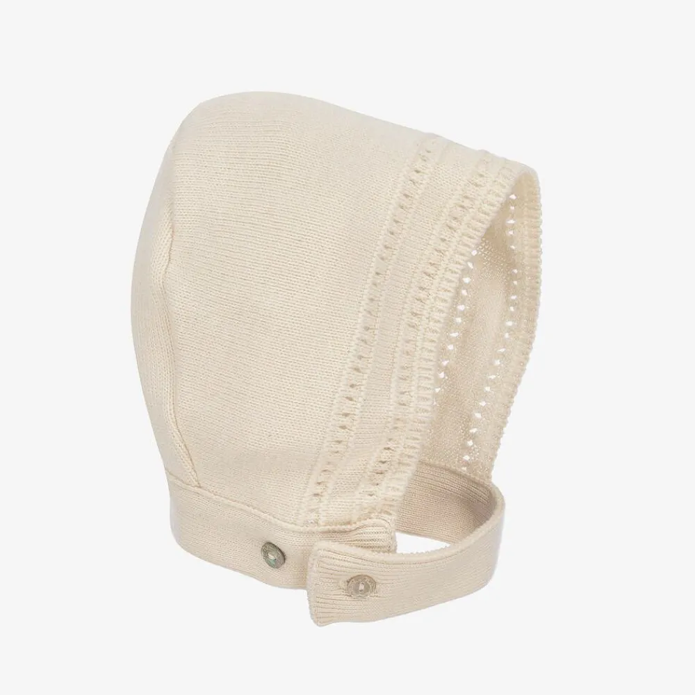NaturaPura Hats*Ivory Organic Cotton Knit Bonnet