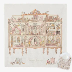 Atelier Choux Paris Sleeping Accessories*Ivory Organic Cotton Swaddle & Bib Set