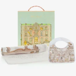 Atelier Choux Paris Sleeping Accessories*Ivory Organic Cotton Swaddle & Bib Set