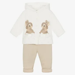 Sofija Coats & Jackets|Coats & Jackets*Ivory Padded Baby Pram Coat & Trouser Set