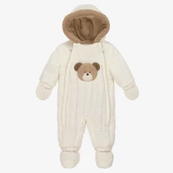 Mayoral Snowwear|Snowwear*Ivory Padded Baby Snowsuit
