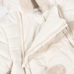 Mayoral Newborn Snowwear|Snowwear*Ivory Padded Bunny Snowsuit