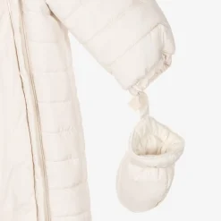 Mayoral Newborn Snowwear|Snowwear*Ivory Padded Bunny Snowsuit