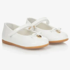 Dolce amp; Gabbana Bar Shoes*Ivory Patent Leather Shoes