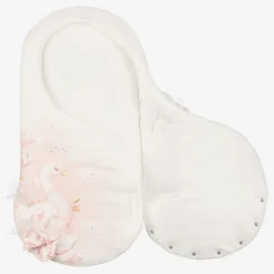 Sofija Gifts*Ivory Peacock Print Cotton Baby Nest (66cm)