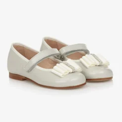 Childrens Classics Bar Shoes|Bar Shoes*Ivory Pearl Leather Shoes
