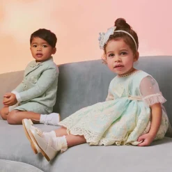 Childrens Classics Bar Shoes|Bar Shoes*Ivory Pearl Leather Shoes