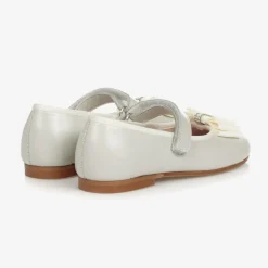 Childrens Classics Bar Shoes|Bar Shoes*Ivory Pearl Leather Shoes