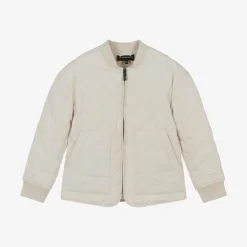 Emporio Armani Coats & Jackets|Coats & Jackets*Ivory Quilted Eagle Logo Jacket