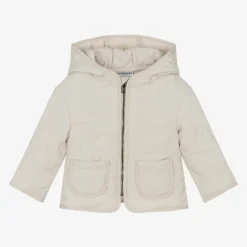 Emporio Armani Coats & Jackets|Coats & Jackets*Ivory Quilted Eagle Logo Baby Jacket