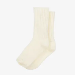 Joha Socks|Socks*Ivory Ribbed Thermal Wool Socks