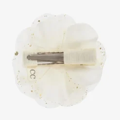 Cute Cute Hair Accessories*Ivory Satin & Tulle Hairclip (6cm)
