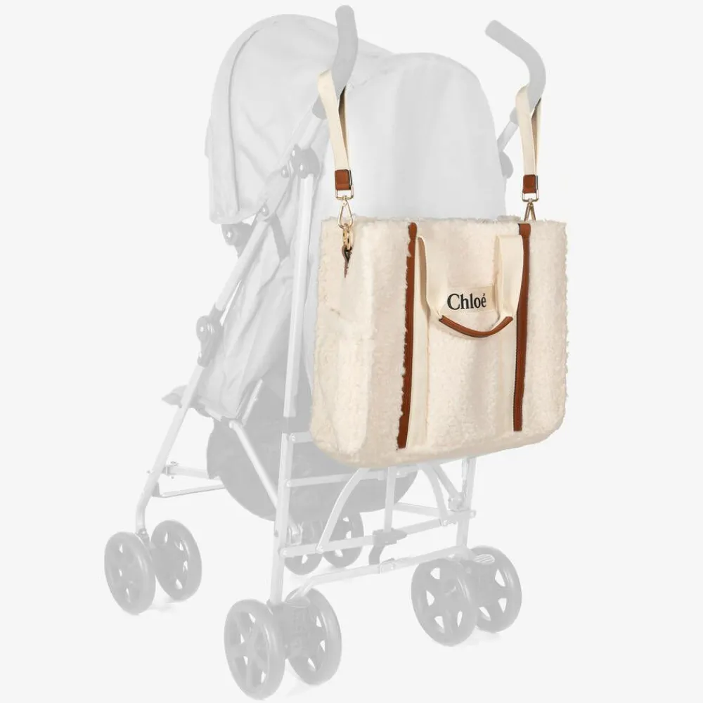Chloé Gifts*Ivory Sherpa Fleece Changing Bag (41cm)