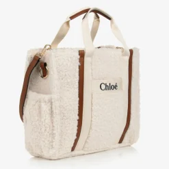 Chloé Gifts*Ivory Sherpa Fleece Changing Bag (41cm)